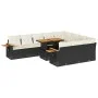 Set sofás jardín y cojines 10 pzas ratán sintético acacia negro de , Conjuntos de jardín - Ref: Foro24-3327647, Precio: 745,3...