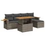 Set sofás jardín y cojines 7 pzas ratán sintético acacia gris von , Gartensets - Ref: Foro24-3327588, Preis: 406,29 €, Rabatt: %
