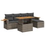 Set sofás jardín y cojines 7 pzas ratán sintético acacia gris by , Garden sets - Ref: Foro24-3327588, Price: 411,98 €, Discou...