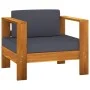 Garden furniture 10 pieces with dark gray acacia wood cushions by vidaXL, Garden sets - Ref: Foro24-3057963, Price: 1,00 €, D...