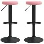 Taburetes de cocina 2 unidades terciopelo rosa de , Taburetes de cocina - Ref: Foro24-333148, Precio: 75,89 €, Descuento: %