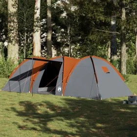 Tienda familiar con cúpula impermeable 8 personas gris naranja by , tents - Ref: Foro24-4009430, Price: 242,92 €, Discount: %