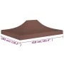 Techo de carpa para celebraciones marrón 4x3 m 270 g/m² by vidaXL, Covers for tents and gazebos - Ref: Foro24-315358, Price: ...