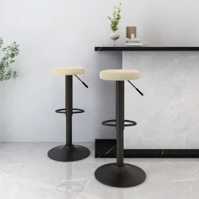 Taburetes de cocina 2 unidades terciopelo color crema by , Kitchen stools - Ref: Foro24-333142, Price: 76,23 €, Discount: %