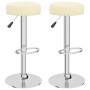 Taburetes de cocina 2 unidades tela crema de , Taburetes de cocina - Ref: Foro24-332973, Precio: 105,28 €, Descuento: %