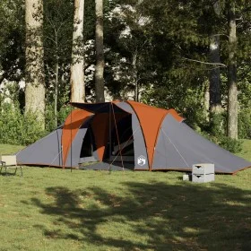 Tienda familiar con cúpula impermeable 6 personas gris naranja by , tents - Ref: Foro24-4009433, Price: 242,51 €, Discount: %