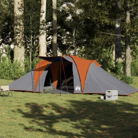 Tienda familiar con cúpula impermeable 6 personas gris naranja by , tents - Ref: Foro24-4009433, Price: 242,47 €, Discount: %