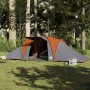 Tienda familiar con cúpula impermeable 6 personas gris naranja de , Tiendas de campaña - Ref: Foro24-4009433, Precio: 233,92 €