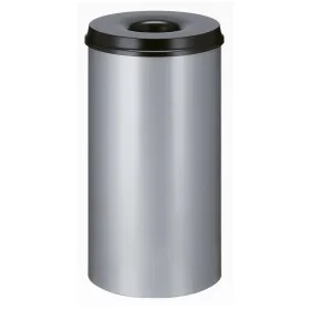V-Part Papelera autoextinguible plateado y negro 50 L by , Garbage cans and trash cans - Ref: Foro24-445357, Price: 71,67 €, ...