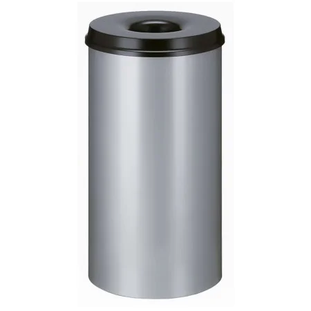 V-Part Papelera autoextinguible plateado y negro 50 L by , Garbage cans and trash cans - Ref: Foro24-445357, Price: 71,67 €, ...