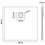 Plato de ducha SMC gris 80x80 cm de vidaXL, Platos de ducha - Ref: Foro24-148930, Precio: 157,98 €, Descuento: %