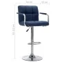 Taburete de barra de cocina de tela azul von , Küchenhocker - Ref: Foro24-283413, Preis: 83,22 €, Rabatt: %