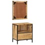 Conjunto de muebles de baño 2 pzas madera maciza mango y hierro by , Bathroom furniture - Ref: Foro24-3217114, Price: 201,54 ...