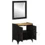 Conjunto de muebles de baño 2 pzas madera maciza mango y hierro by , Bathroom furniture - Ref: Foro24-3217109, Price: 215,53 ...