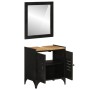 Conjunto de muebles de baño 2 pzas madera maciza mango y hierro de , Muebles de baño - Ref: Foro24-3217109, Precio: 219,19 €,...