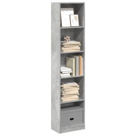 Estantería de madera de ingeniería gris hormigón 40x24x176 cm de , Librerías y estanterías - Ref: Foro24-857795, Precio: 48,6...