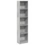Estantería de madera de ingeniería gris hormigón 40x24x176 cm de , Librerías y estanterías - Ref: Foro24-857795, Precio: 48,7...