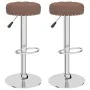 Taburetes de cocina 2 unidades tela marrón by , Kitchen stools - Ref: Foro24-332974, Price: 106,77 €, Discount: %