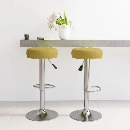 Taburetes de cocina 2 unidades de tela verde by , Kitchen stools - Ref: Foro24-332976, Price: 87,41 €, Discount: %