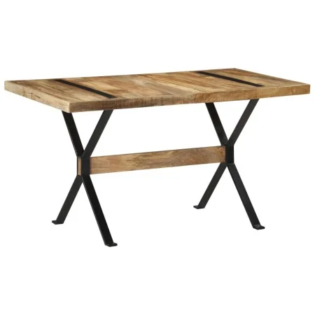 Mesa de comedor madera de mango rugosa 140x70x76 cm by , Kitchen and dining tables - Ref: Foro24-321606, Price: 227,36 €, Dis...