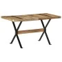 Mesa de comedor madera de mango rugosa 140x70x76 cm by , Kitchen and dining tables - Ref: Foro24-321606, Price: 227,36 €, Dis...