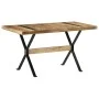 Mesa de comedor madera de mango rugosa 140x70x76 cm by , Kitchen and dining tables - Ref: Foro24-321606, Price: 227,36 €, Dis...