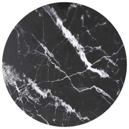Tablero de mesa diseño mármol vidrio templado negro Ø80x1 cm by , Table tops - Ref: Foro24-322266, Price: 68,12 €, Discount: %