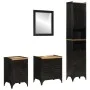 Conjunto de muebles de baño 4 pzas madera maciza mango y hierro de , Muebles de baño - Ref: Foro24-3217111, Precio: 501,30 €,...