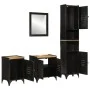 Conjunto de muebles de baño 4 pzas madera maciza mango y hierro de , Muebles de baño - Ref: Foro24-3217111, Precio: 501,30 €,...