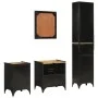 Conjunto de muebles de baño 4 pzas madera maciza mango y hierro de , Muebles de baño - Ref: Foro24-3217111, Precio: 501,30 €,...