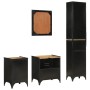 Conjunto de muebles de baño 4 pzas madera maciza mango y hierro by , Bathroom furniture - Ref: Foro24-3217111, Price: 532,70 ...