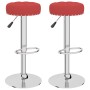 Taburetes de cocina 2 unidades tela rojo tinto de , Taburetes de cocina - Ref: Foro24-332979, Precio: 98,22 €, Descuento: %