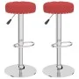 Taburetes de cocina 2 unidades tela rojo tinto de , Taburetes de cocina - Ref: Foro24-332979, Precio: 97,20 €, Descuento: %