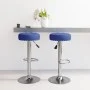 Taburetes de cocina 2 unidades tela azul de , Taburetes de cocina - Ref: Foro24-332975, Precio: 106,77 €, Descuento: %