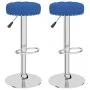 Taburetes de cocina 2 unidades tela azul de , Taburetes de cocina - Ref: Foro24-332975, Precio: 106,77 €, Descuento: %