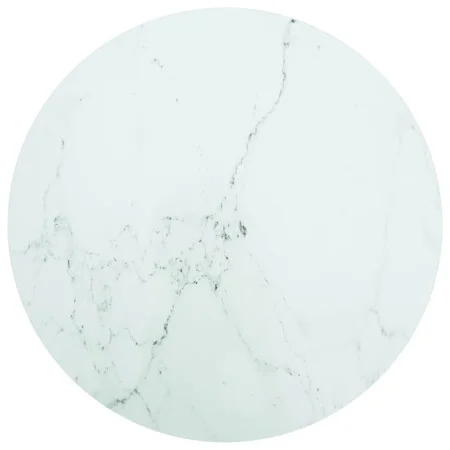 Tablero de mesa diseño mármol vidrio templado blanco Ø80x1 cm by , Table tops - Ref: Foro24-322250, Price: 65,88 €, Discount: %