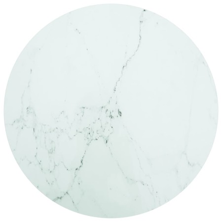 Tablero de mesa diseño mármol vidrio templado blanco Ø80x1 cm by , Table tops - Ref: Foro24-322250, Price: 78,08 €, Discount: %