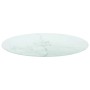 Tablero de mesa diseño mármol vidrio templado blanco Ø80x1 cm by , Table tops - Ref: Foro24-322250, Price: 78,08 €, Discount: %