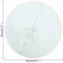Tablero de mesa diseño mármol vidrio templado blanco Ø80x1 cm by , Table tops - Ref: Foro24-322250, Price: 65,88 €, Discount: %