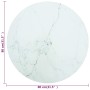 Tablero de mesa diseño mármol vidrio templado blanco Ø80x1 cm by , Table tops - Ref: Foro24-322250, Price: 78,08 €, Discount: %