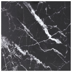 Tablero mesa diseño mármol vidrio templado negro 70x70 cm 6 mm by , Table tops - Ref: Foro24-322272, Price: 59,21 €, Discount: %