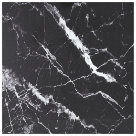 Tablero mesa diseño mármol vidrio templado negro 70x70 cm 6 mm by , Table tops - Ref: Foro24-322272, Price: 59,21 €, Discount: %