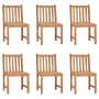 Sillas de jardín 6 unidades con cojines madera maciza de teca de , Sillas de jardín - Ref: Foro24-3073128, Precio: 655,71 €, ...