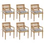 Batavia Stühle 6 Einheiten aus massivem Teakholz mit Kissen von , Gartenstühle - Ref: Foro24-3073336, Preis: 739,31 €, Rabatt: %