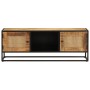 TV-Möbel unbehandeltes Mangoholz und Eisen 110x30x40 cm von , TV-Möbel - Ref: Foro24-353887, Preis: 201,40 €, Rabatt: %