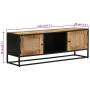 TV-Möbel unbehandeltes Mangoholz und Eisen 110x30x40 cm von , TV-Möbel - Ref: Foro24-353887, Preis: 201,40 €, Rabatt: %