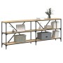 Sonoma oak engineered iron console table 200x30x75 cm by , Side tables - Ref: Foro24-832859, Price: 112,11 €, Discount: %