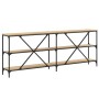 Sonoma oak engineered iron console table 200x30x75 cm by , Side tables - Ref: Foro24-832859, Price: 112,11 €, Discount: %