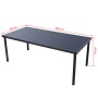 Juego de comedor de jardín 9 piezas de acero negro by , Garden sets - Ref: Foro24-43311, Price: 634,12 €, Discount: %