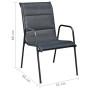 9-teiliges Garten-Esszimmerset aus schwarzem Stahl von , Gartensets - Ref: Foro24-43311, Preis: 634,12 €, Rabatt: %
